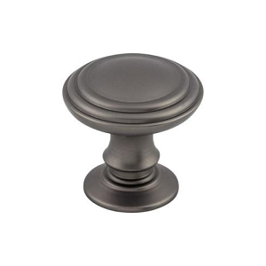 Top Knobs TK320AG Reeded Knob 1 1/4 Inch Ash Gray